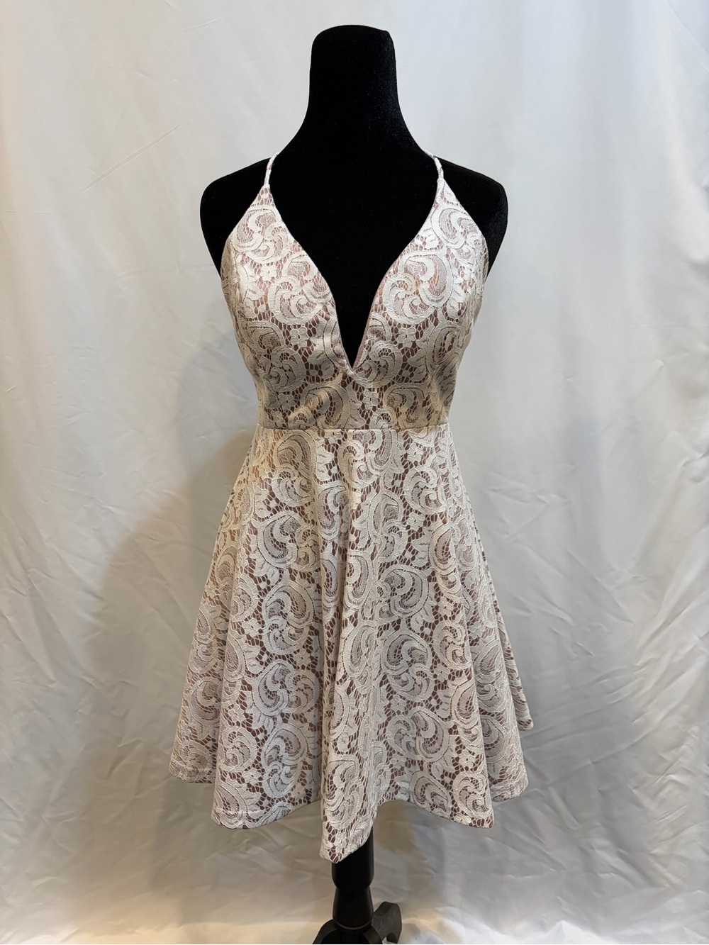 TRAC White Lace Dress